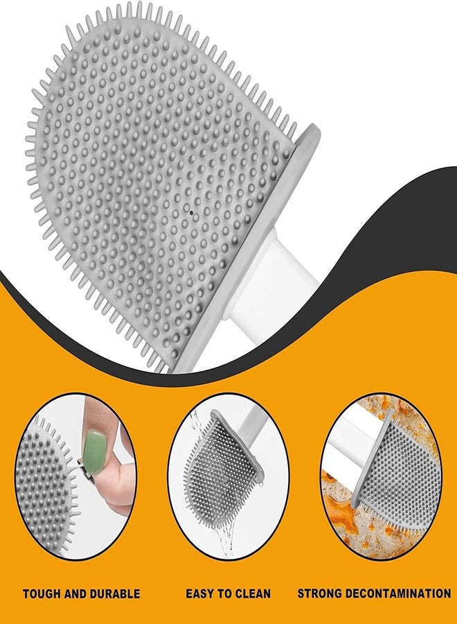 Emergity Silicon Toilet Cleaner Brush, Flexible Toilet Brush, Toilet Cleaning Brush, Toilet Brush with Holder Stand (Multi Colour) - Image 4